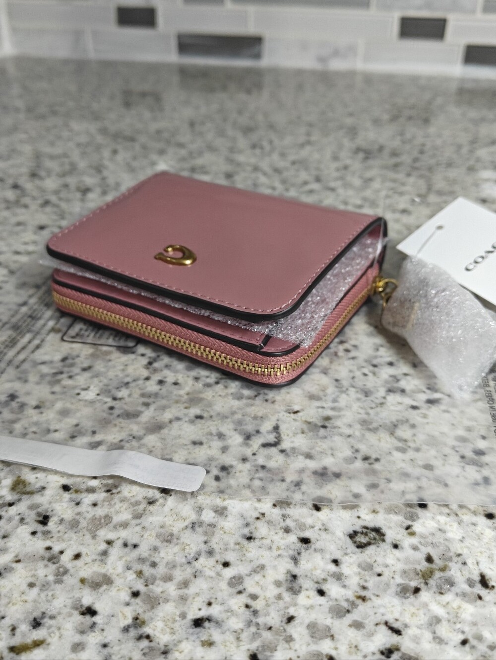 Coach Essential Billfold Wallet With Charms (peony pink) - Picture 6 of 11